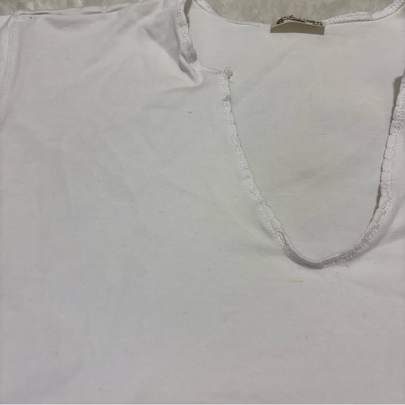 FREE PEOPLE INTIMATELY white top and baby doll shorts pajama loungewear set - Picture 10 of 10